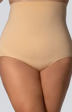 Wyszczuplające majtki z wysokim stanem jasnobeżowe Smoothwear