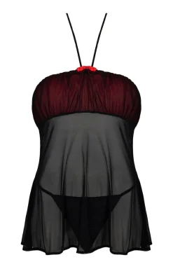 Damskie LivCo Corsetti Fashion Koszulki|Seksowna Koszula Nocna - Zmysłowa koszulka nocna ze stringami Febrenn LC 2022