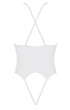 Zmysłowe białe body damskie Adelina