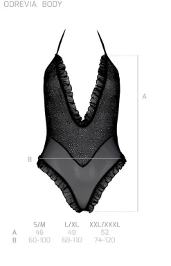 Avanua Body|Body - Zmysłowe body czarne Odrevia